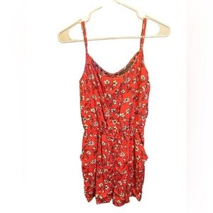 H&M Divided Women’s Romper Floral Sleeveless Spaghetti Strap Size 6
